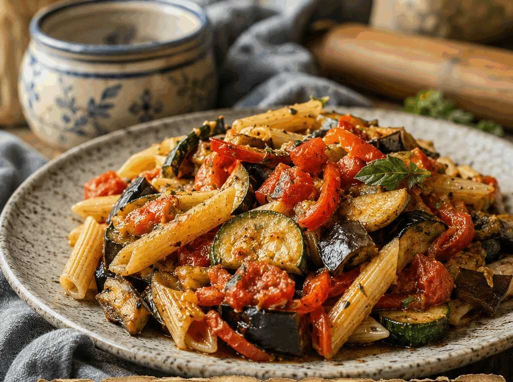 Pasta del Contadino con Verdure di Stagione