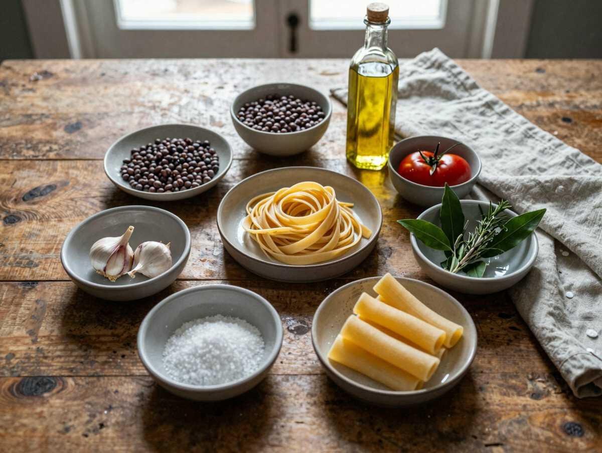Gli ingredienti per Pasta e Ceci Cremosa della Tradizione