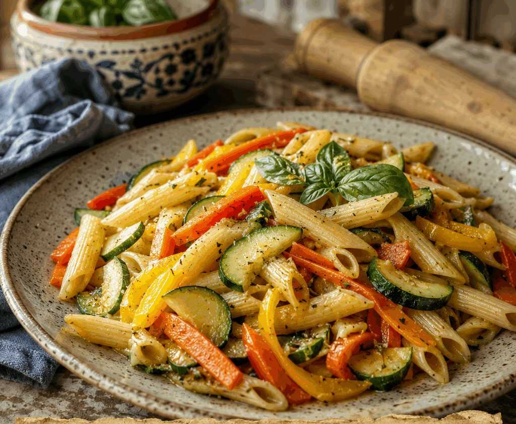 Pasta Primavera con Verdure Croccanti