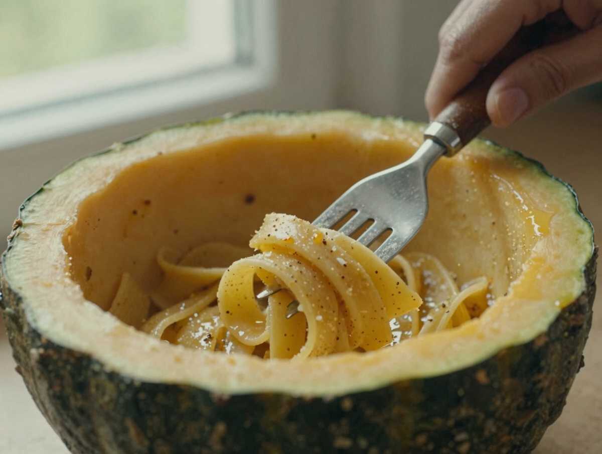 Creare il condimento cremoso — Pasta Zucca e Salsiccia Versione Light