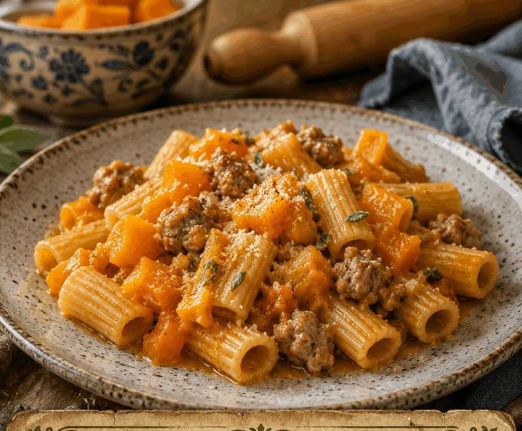 Pasta Zucca e Salsiccia Versione Light