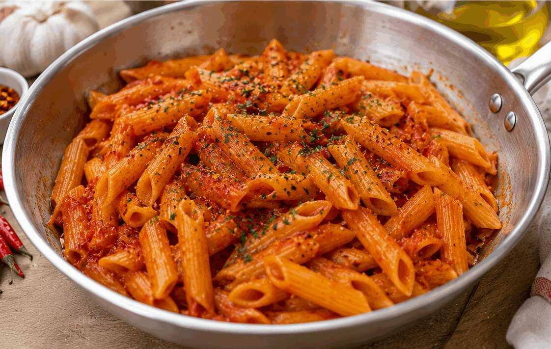 Penne all’Arrabbiata: la Ricetta Piccante e Saporita Pronta in Soli 15 Minuti