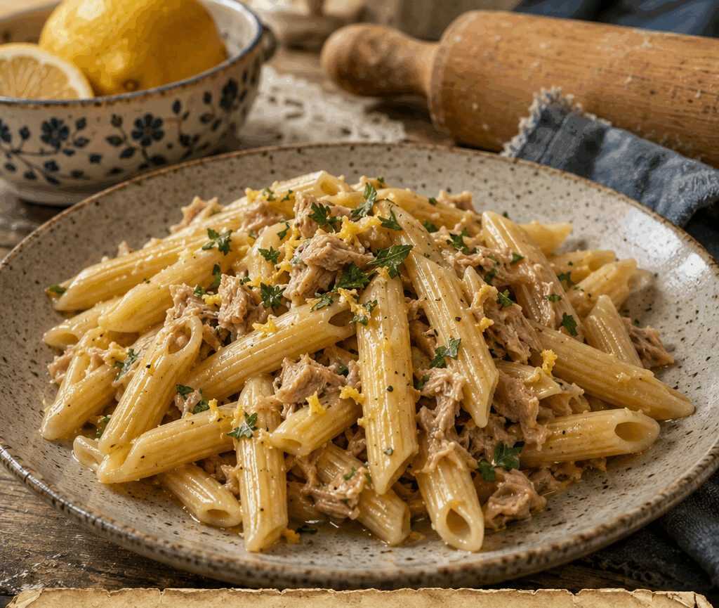 Pennette al Tonno e Limone in 10 Minuti