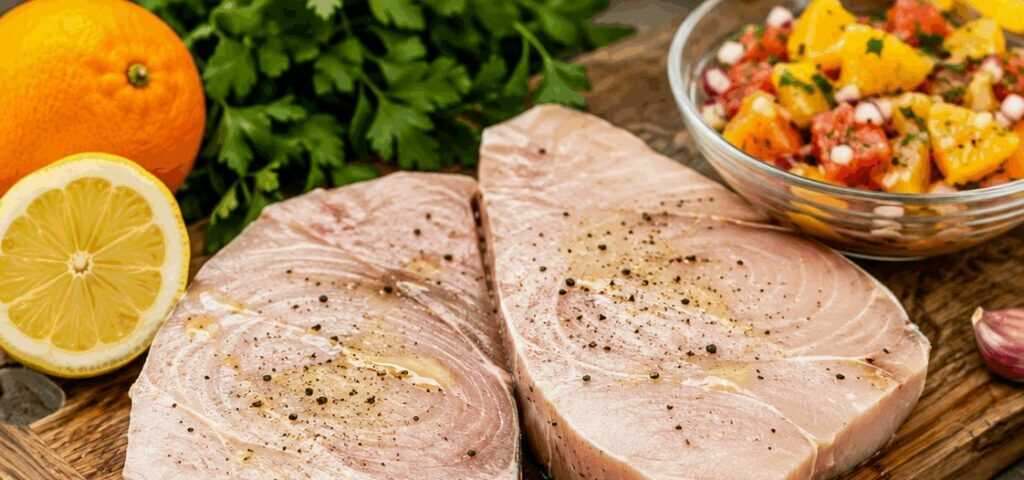 Pesce Spada alla Griglia alla Siciliana con Salsa agli Agrumi