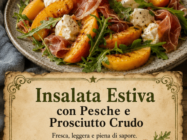 Insalata Estiva con Pesche e Prosciutto Crudo