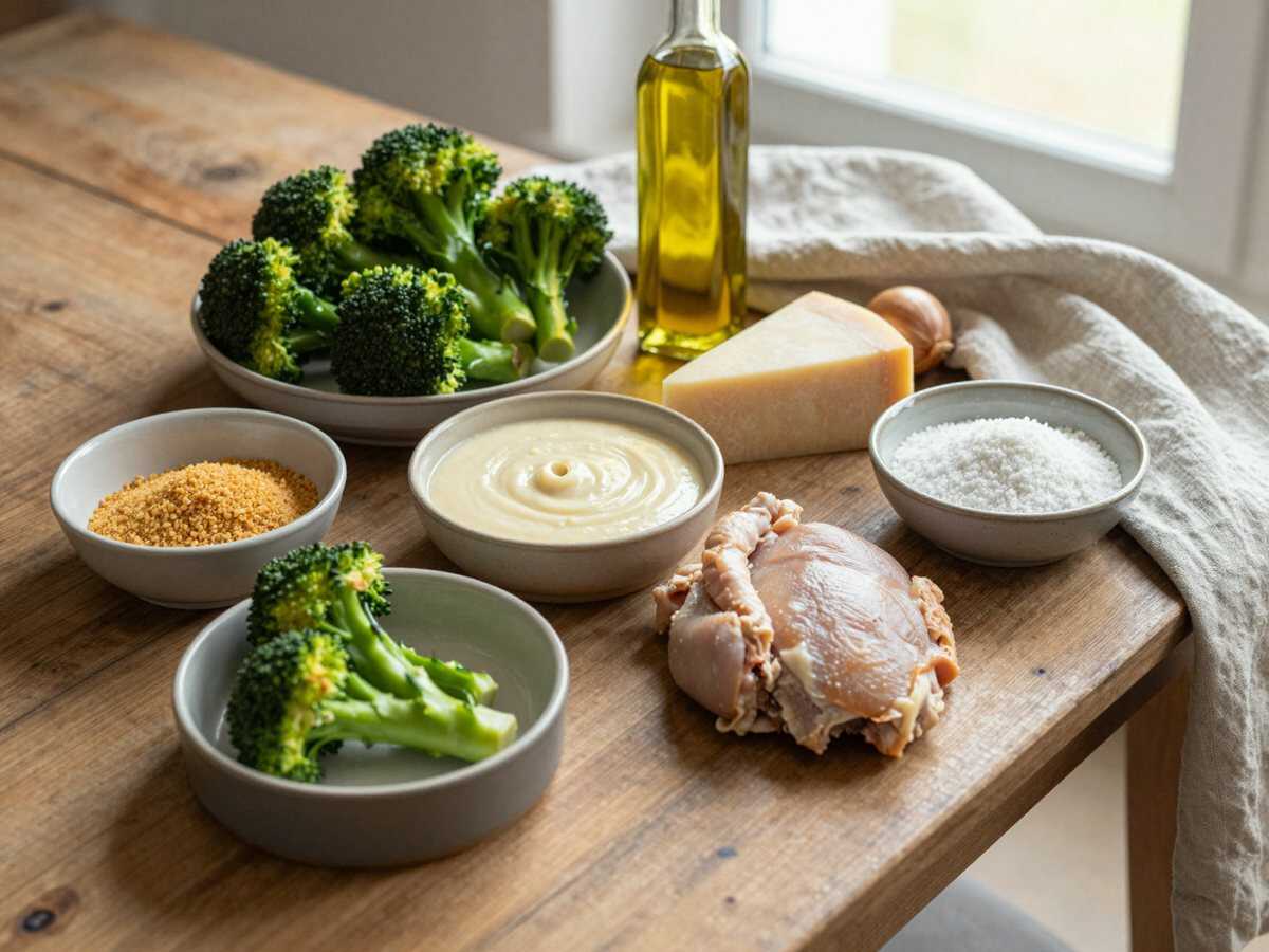 Gli ingredienti per Petto di Pollo Gratinato ai Broccoli
