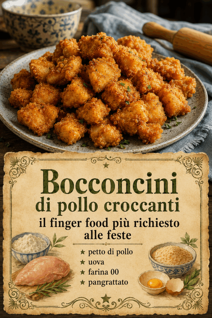 Bocconcini di pollo croccanti, il finger food più richiesto alle feste