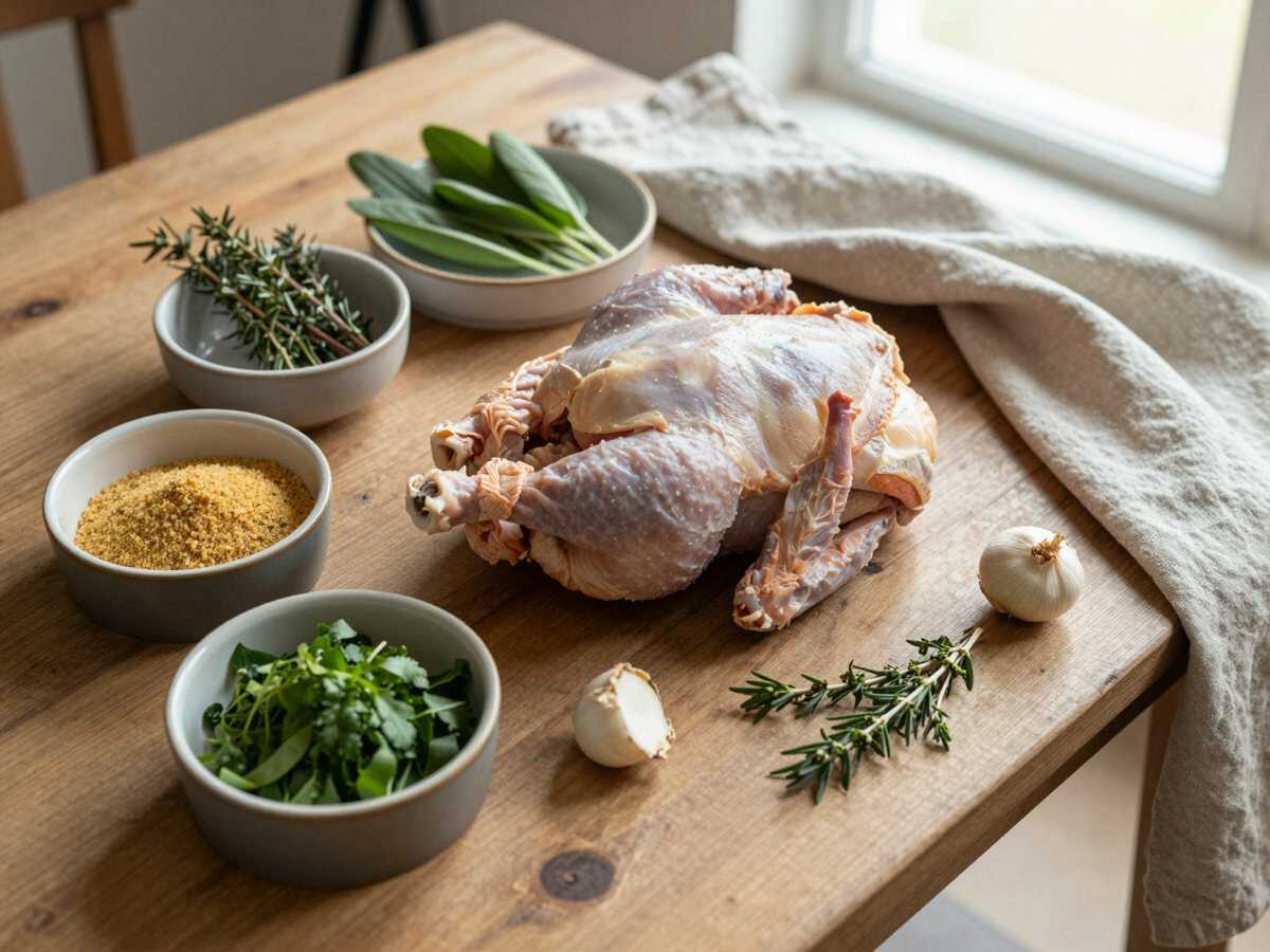 Gli ingredienti per Petto di Tacchino in Crosta di Erbe
