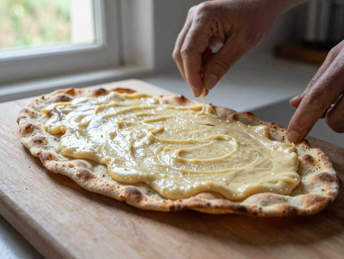 3. Spalmare il formaggio — Piadina con Tacchino e Formaggio Spalmabile: la Ricetta Veloce e Gustosa Pronta in 10 Minuti