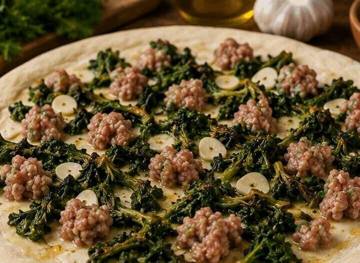 Pizza Bianca con Salsiccia e Friarielli: la Ricetta Napoletana Ricca di Sapore e Tradizione