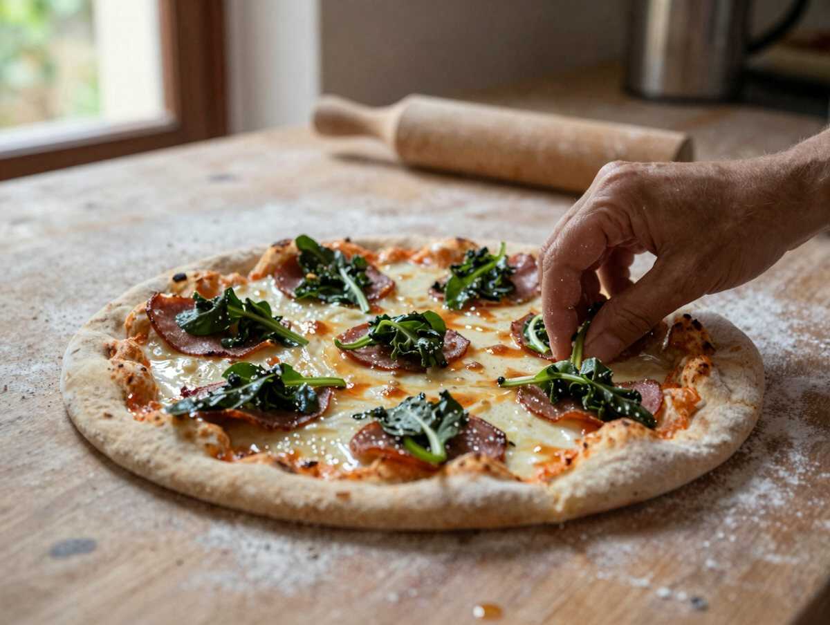 Un passaggio della preparazione — Pizza Bianca con Salsiccia e Friarielli: la Ricetta Napoletana Ricca di Sapore e Tradizione