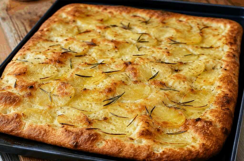 Pizza bianca romana con patate e rosmarino (Lazio)