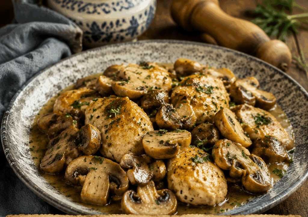 Pollo ai Funghi Senza Panna