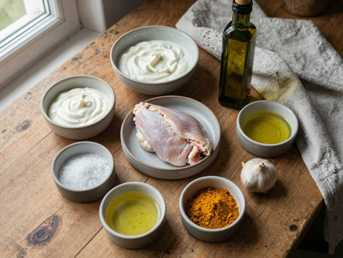 Gli ingredienti per Pollo al Curry e Yogurt Pronto in 15 Minuti