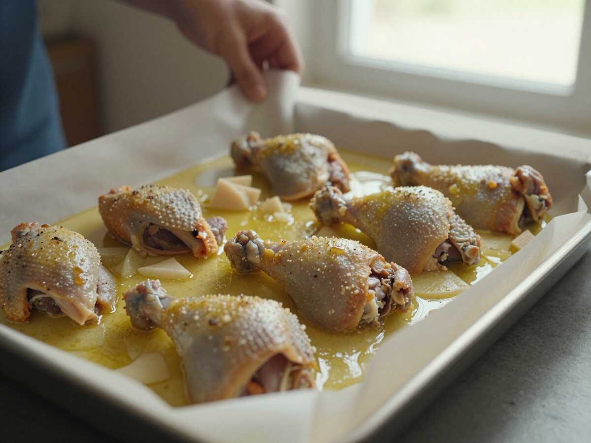 Disponi nella teglia — Pollo al Forno con Crosta di Parmigiano