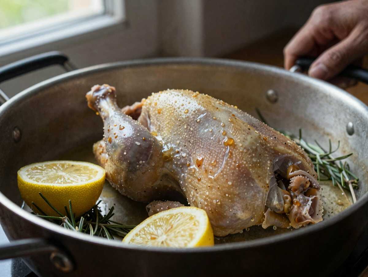 4. Disporre nella teglia — Pollo al Limone e Rosmarino