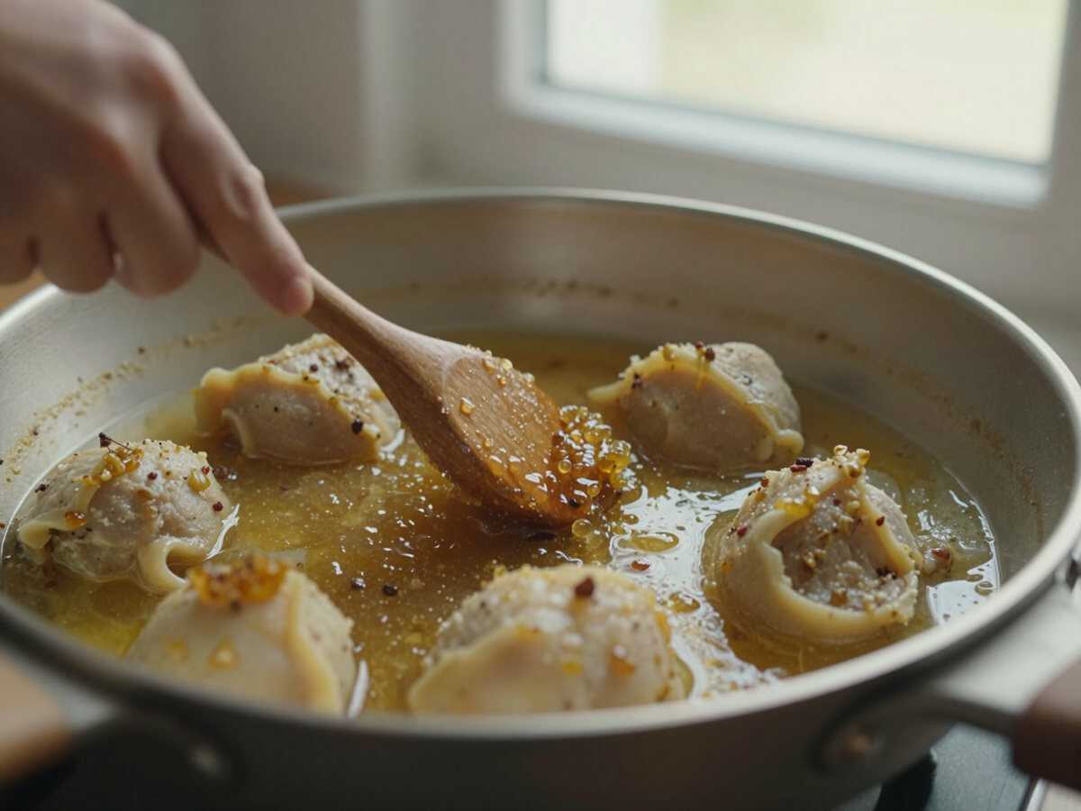 Preparare la salsa — Pollo al Miele e Senape in Padella: la Ricetta Agrodolce Veloce Pronta in 25 Minuti