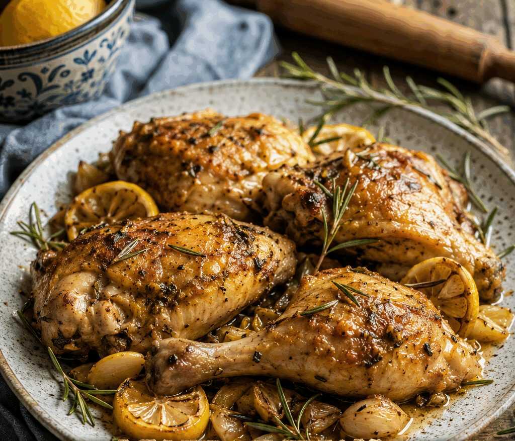 Pollo al Rosmarino con Limone e Aglio