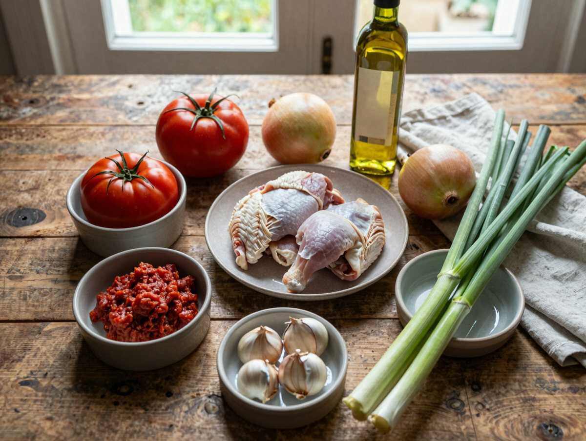 Gli ingredienti per Pollo alla Cacciatora Leggera