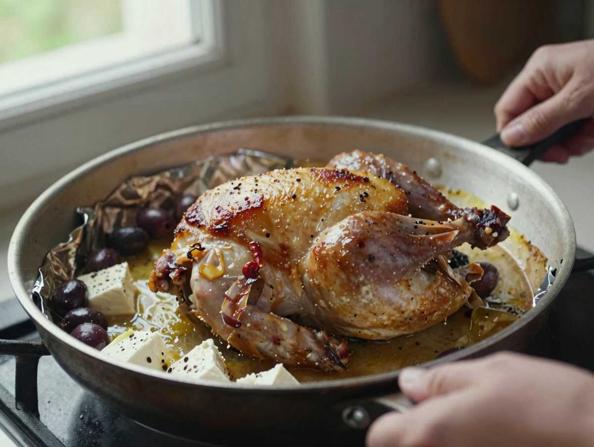 Cuocere in forno — Pollo alla Greca con Feta e Olive