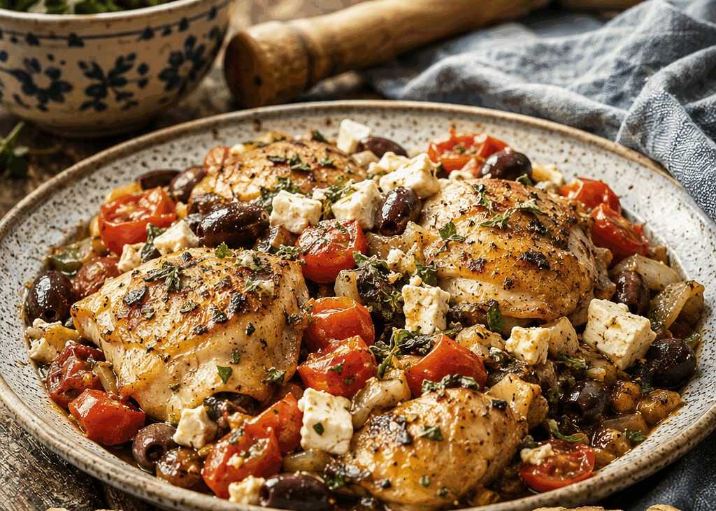 Pollo alla Greca con Feta e Olive
