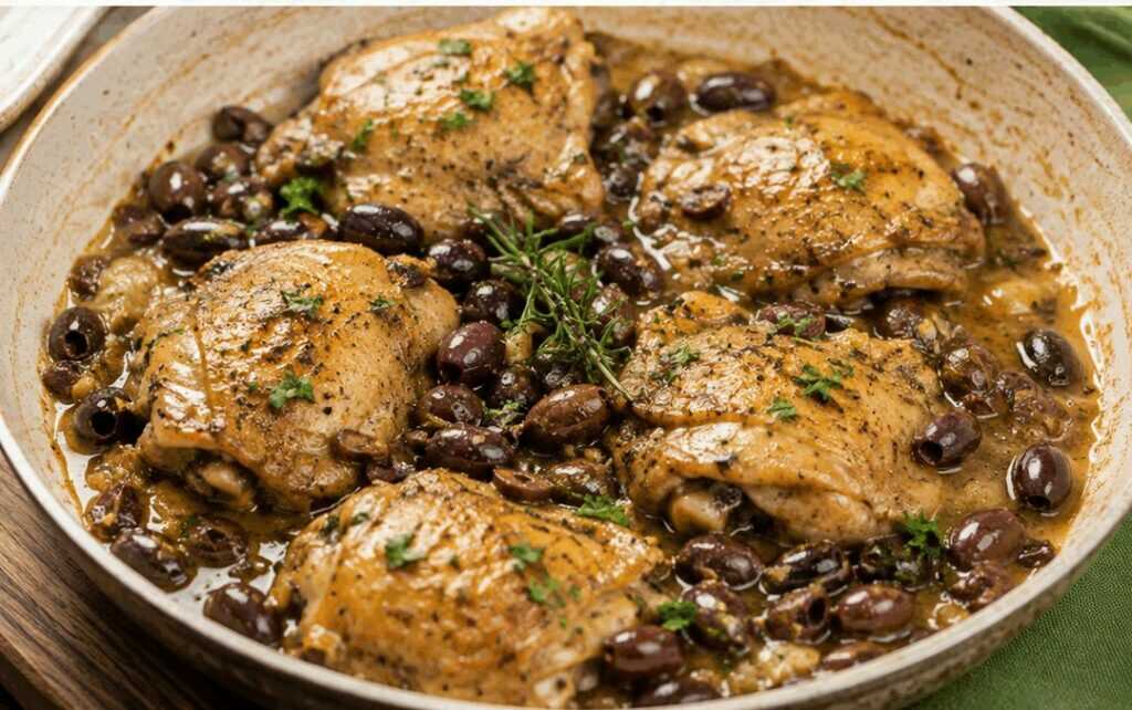 Pollo alla Ligure con Olive Taggiasche