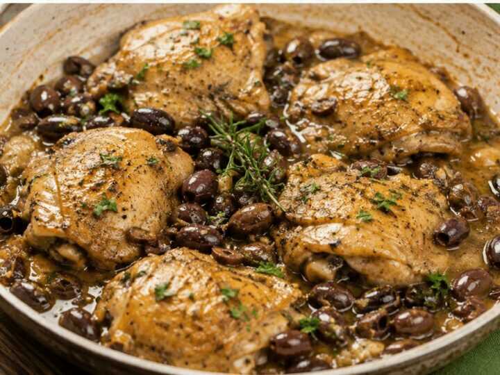 Pollo alla Ligure con Olive Taggiasche