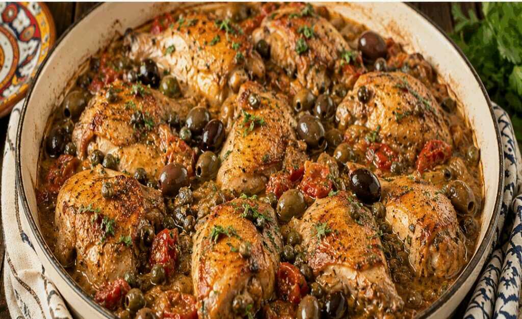 Pollo alla Messinese con Olive e Capperi – Sicilia