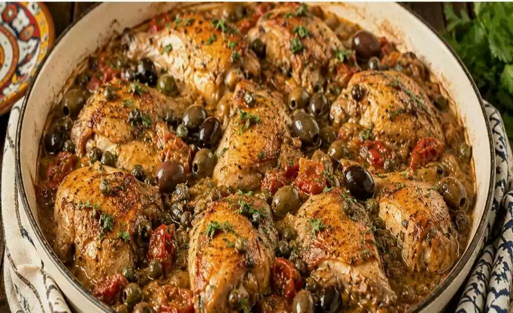 Pollo alla Messinese con Olive e Capperi – Sicilia