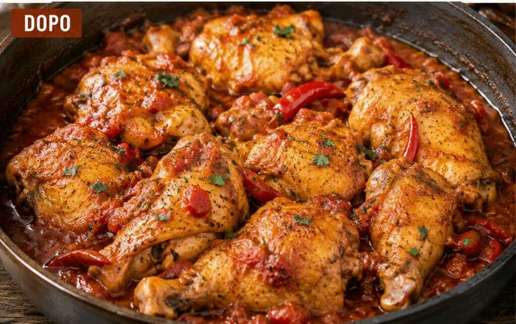 Pollo alla Potentina con Pomodoro e Peperoncino