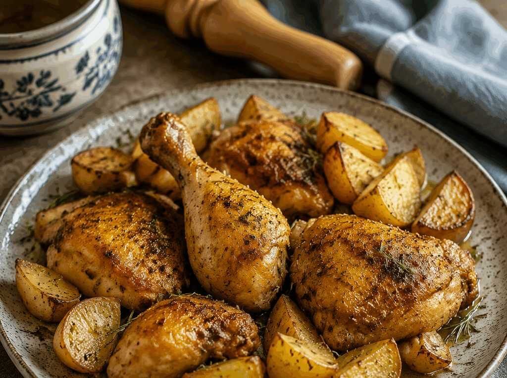 Pollo alle Erbe con Patate al Forno