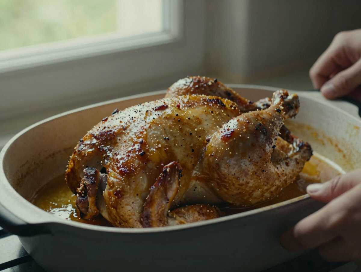 Cuocere in forno — Pollo Arrosto della Domenica Senza Grassi Aggiunti