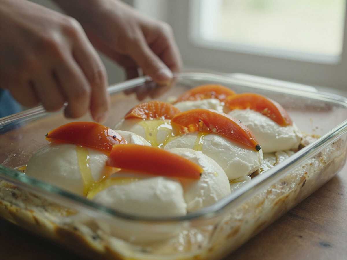 Aggiungi pomodoro e mozzarella — Pollo Caprese al Forno con Pomodoro e Mozzarella