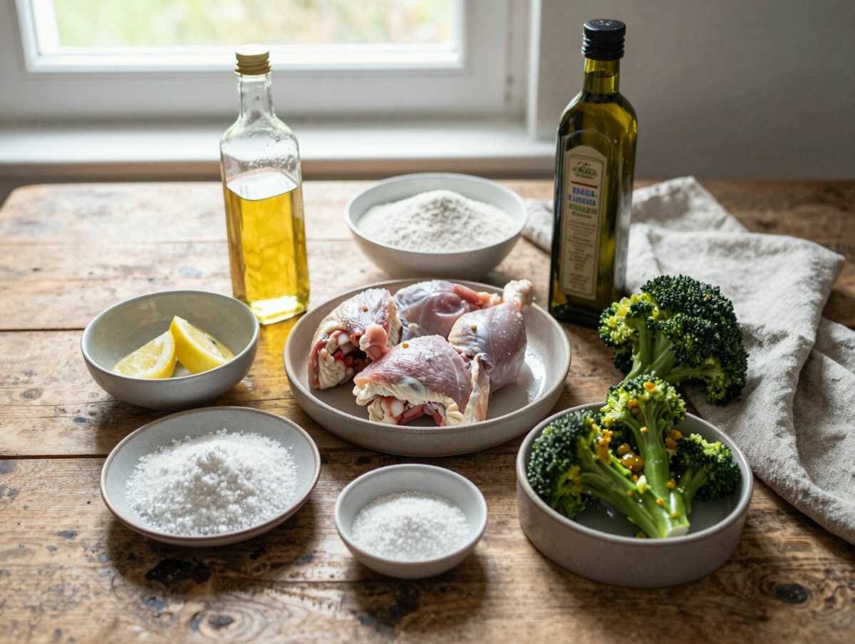 Gli ingredienti per Pollo con Broccoli in Salsa Leggera