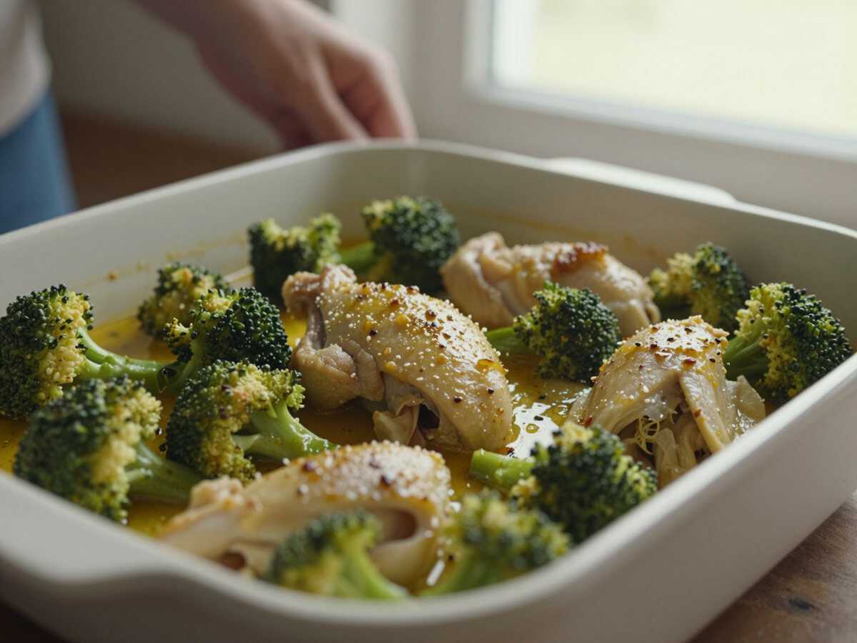 Rosolare in padella — Pollo con Broccoli in Salsa Leggera