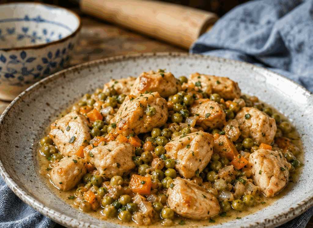 Pollo con Piselli in Umido Leggero