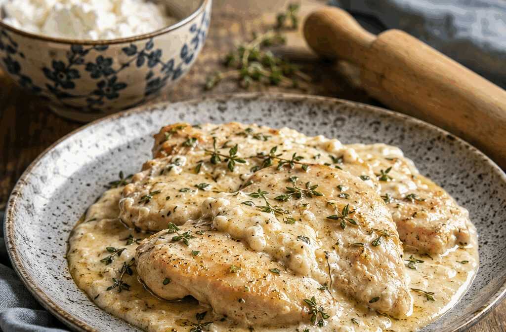 Pollo Cremoso alla Ricotta e Erbe Fresche