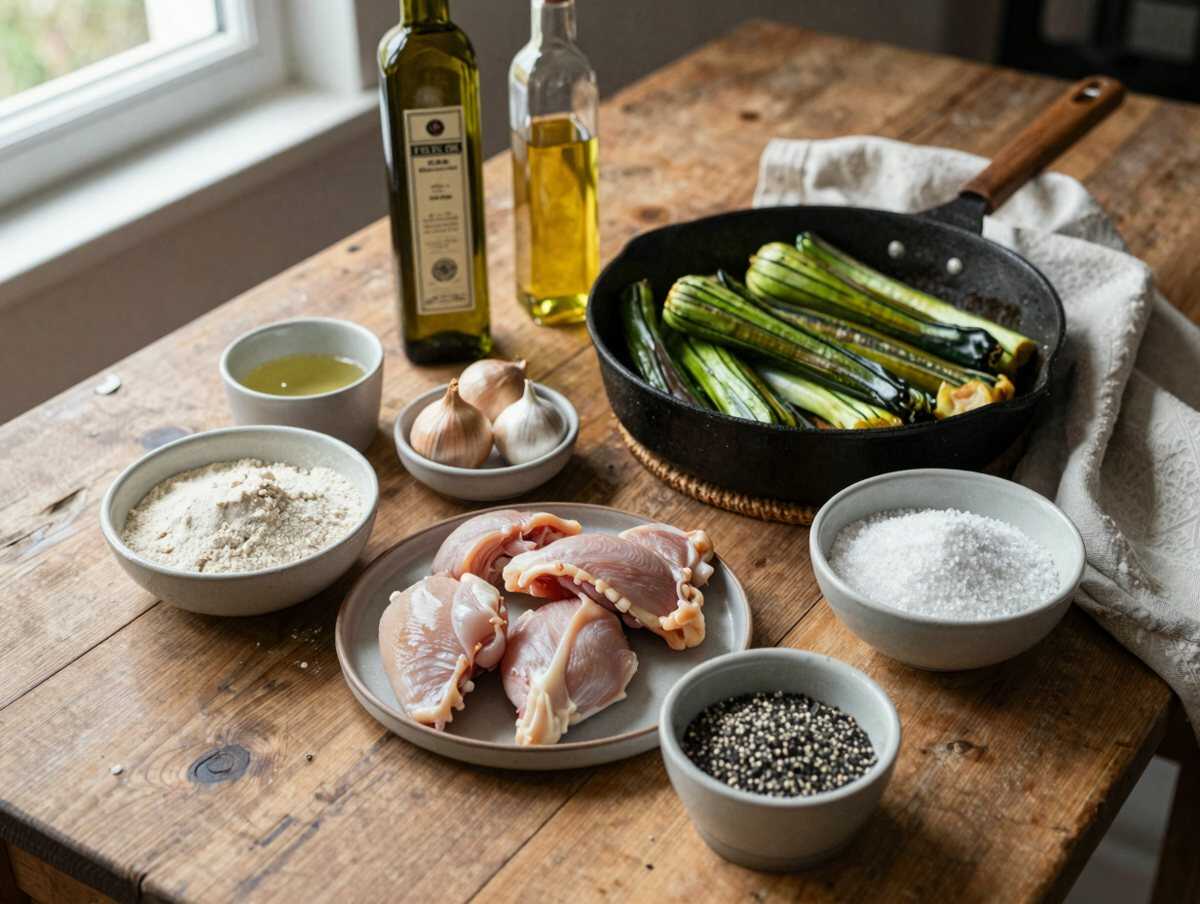 Gli ingredienti per Pollo e Zucchine in Padella Veloce