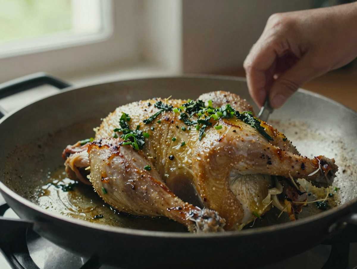 Griglia il pollo — Pollo Grigliato con Salsa Verde Leggera