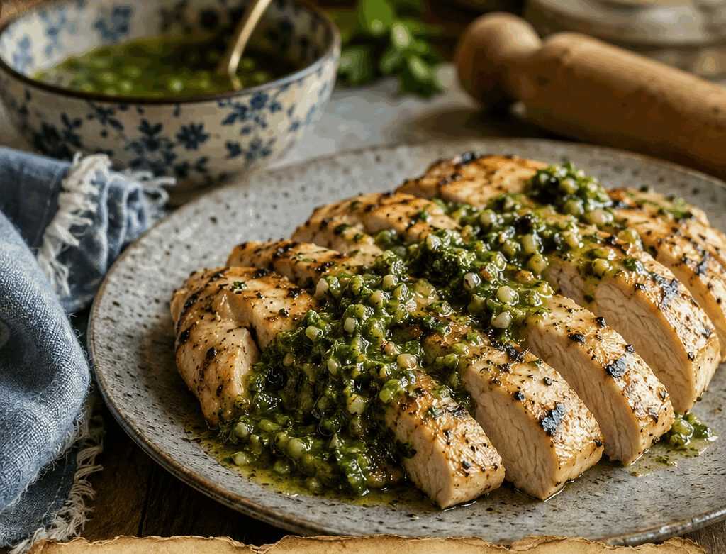 Pollo Grigliato con Salsa Verde Leggera