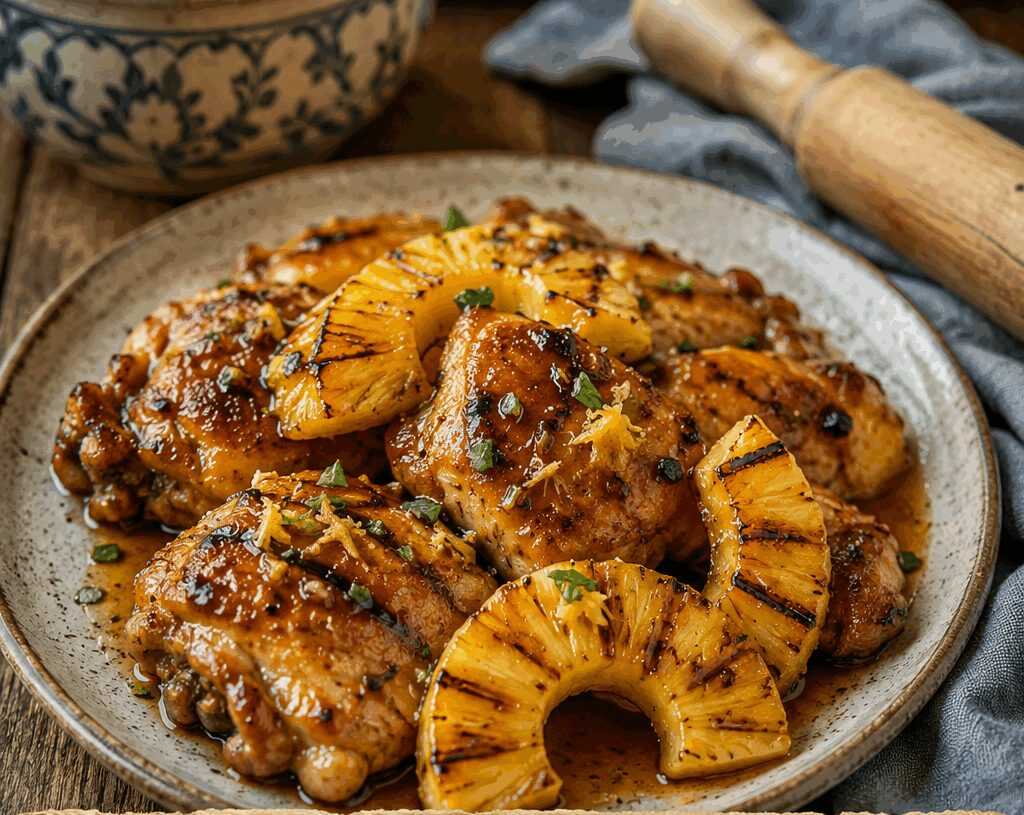 Pollo Hawaiano con Ananas Grigliato