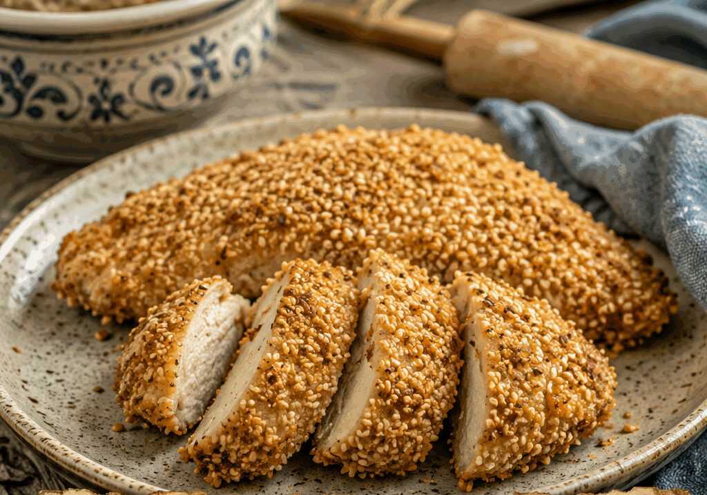 Pollo in Crosta di Semi di Sesamo