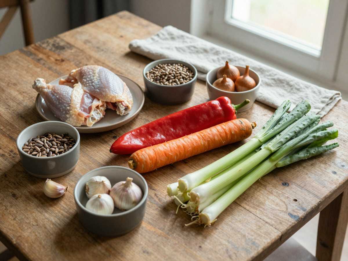 Gli ingredienti per Pollo Saltato con Anacardi e Verdure