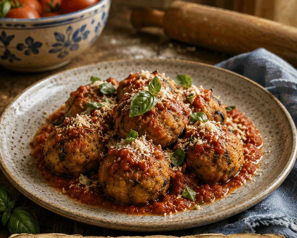 Polpette di melanzane alla siciliana che profumano di domenica dalla nonna