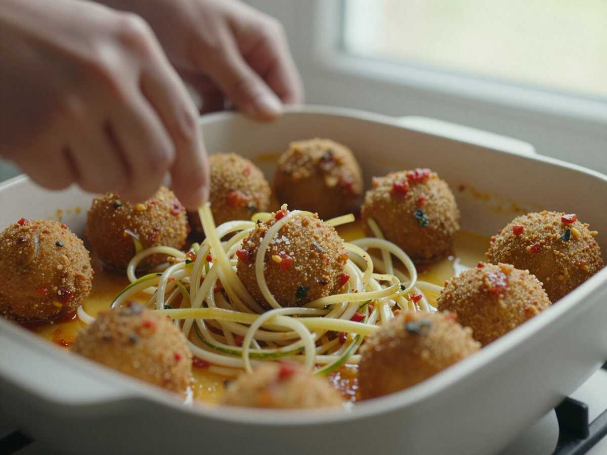 Avvia il sugo — Polpette di Pollo e Zucchine al Sugo