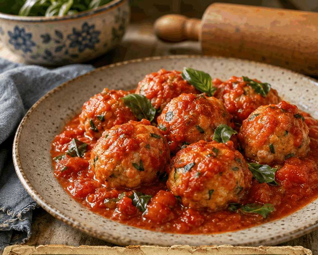 Polpette di Pollo e Zucchine al Sugo