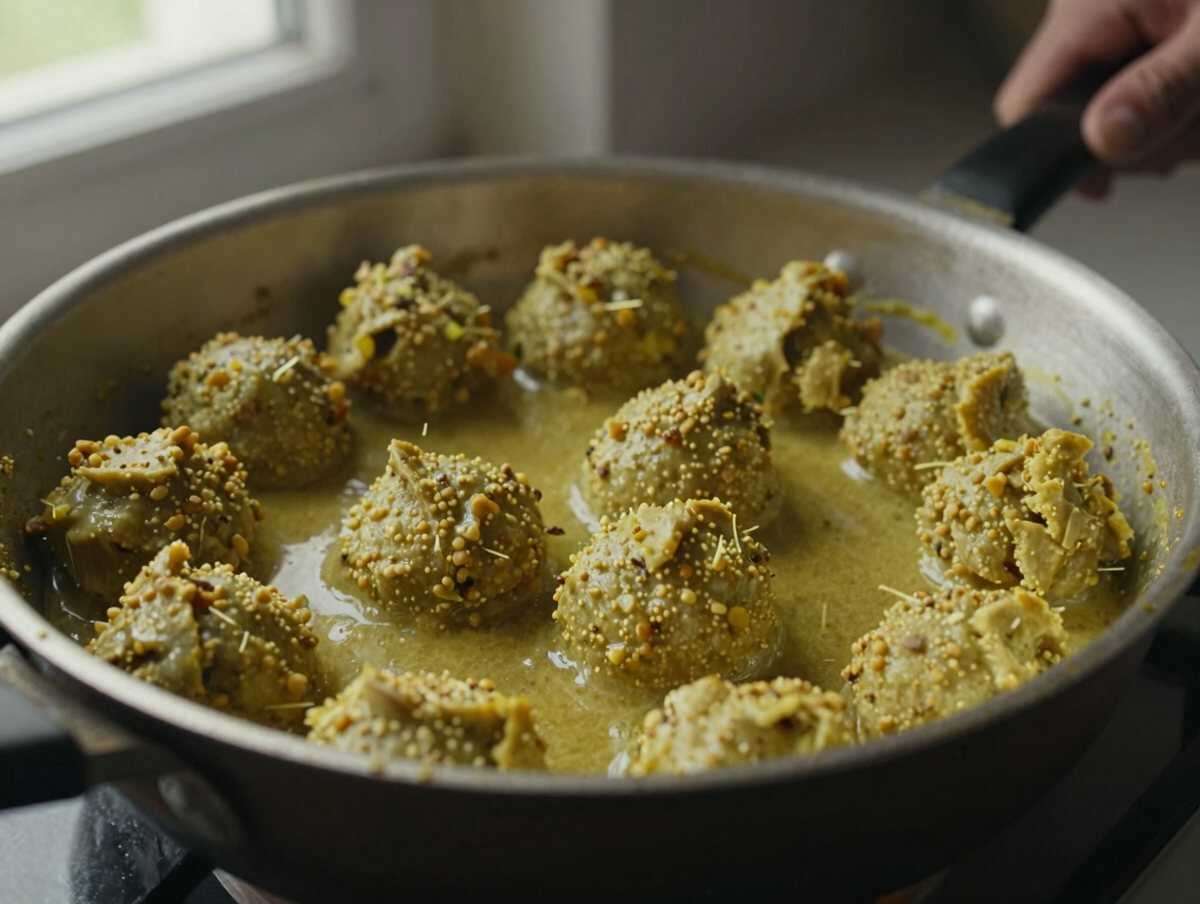 Cuoci le polpettine — Polpettine di Pollo al Curry Leggero