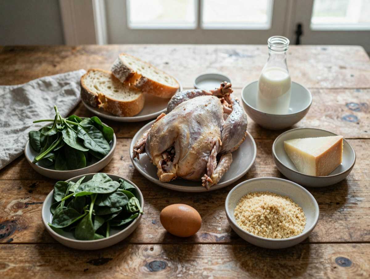 Gli ingredienti per Polpettone di Tacchino Ripieno di Spinaci