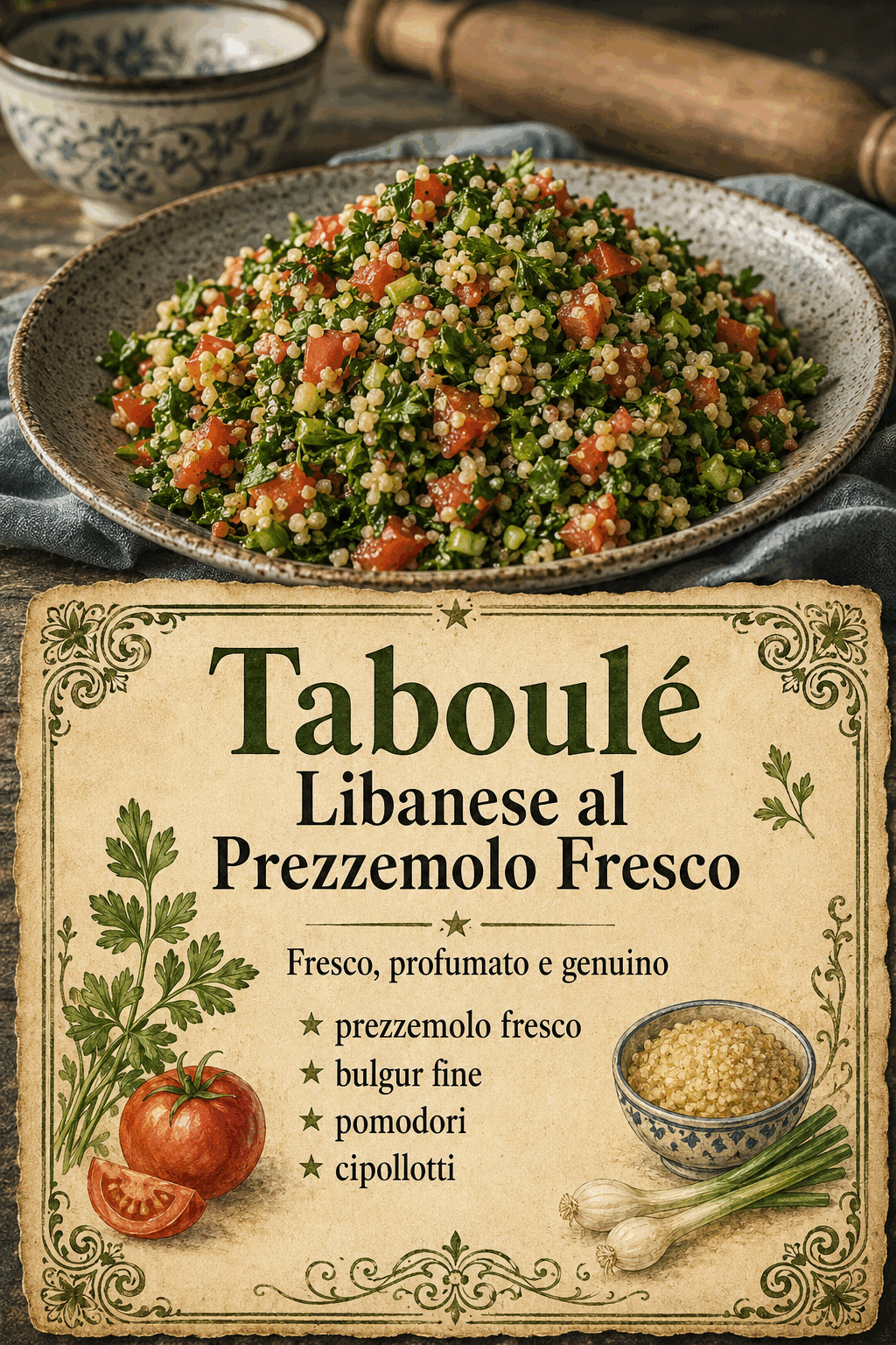 Taboulé Libanese al Prezzemolo Fresco