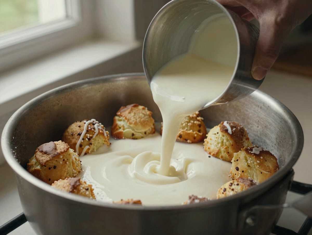 4. Prepara la crema — Profiteroles al Cioccolato: la Ricetta Elegante e Golosa con Bignè Soffici e Crema Delicata